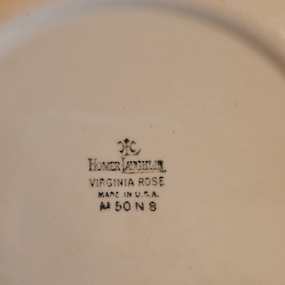 Set Of 6 Homer Laughlin Floral Plate with Pink and Purple Accents - Picture 2 of 14